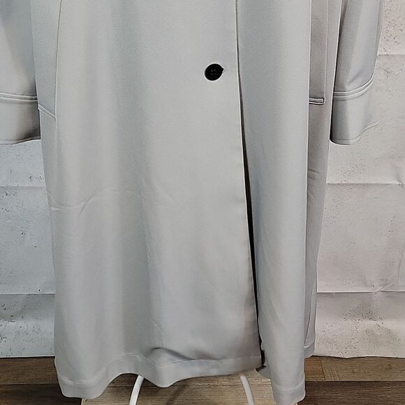 Lattelier Patchwork Trenchcoat In Grey Womens Size M - Picture 4 of 14